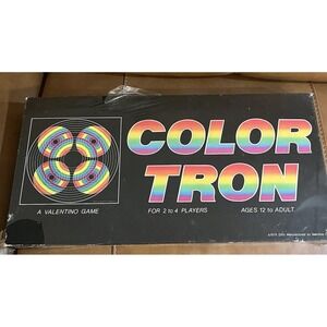 VTG Color‎ Tron Board Game 1979 Valentino Corp New Sealed Retro Rainbow Design